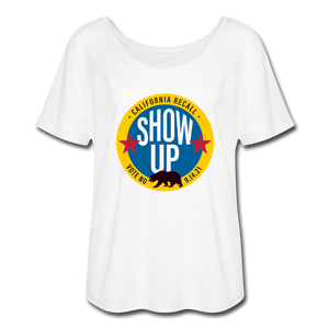 Show Up California  - Women’s Flowy T-Shirt - white
